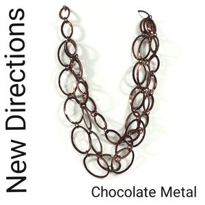 New Directions Chocolate Big Multi-Strand Necklace